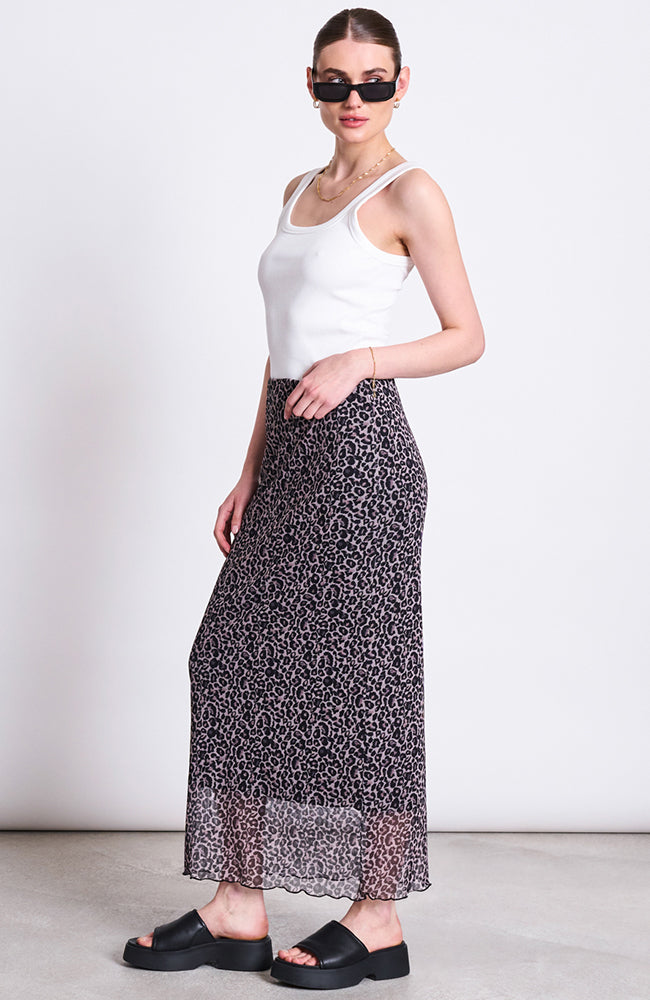 JAN N JUNE Smuk Maxi skirt leo print in recycled polyester | Sophie Stone