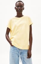 ARMEDANGELS Idaara woman shirt early yellow from organic cotton | Sophie Stone