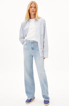 ARMEDANGELS Enijaa hemp jeans mineral blue duurzaam bio katoen dames | Sophie Stone