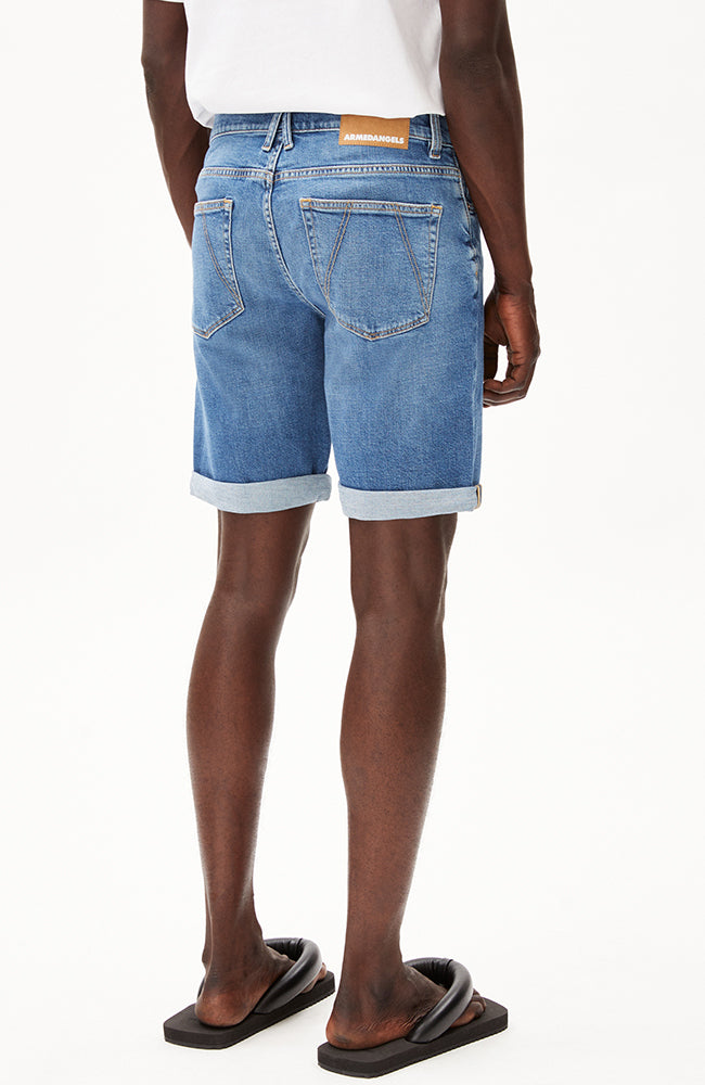 ARMEDANGELS Naailo jeans shorts indigo groove van duurzaam bio katoen heren | Sophie Stone