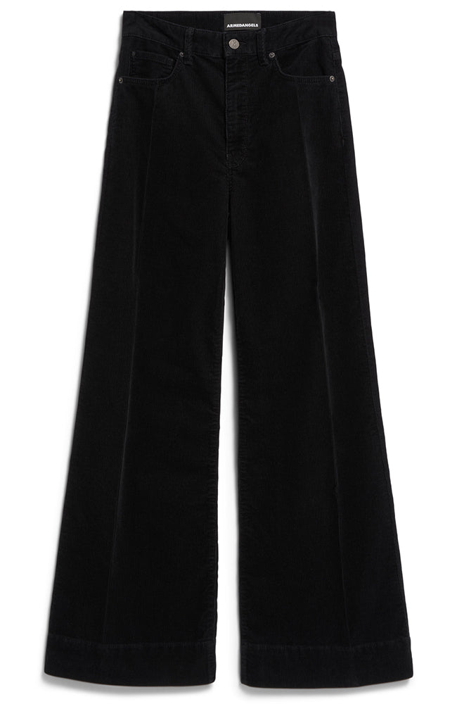 ARMEDANGELS Murliaa corduroy broek black van biologisch katoen dames | Sophie Stone