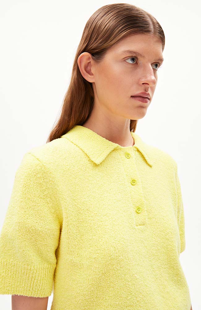 ARMEDANGELS Mathildiaas shirt yellow van duurzaam biologisch katoen dames | Sophie Stone