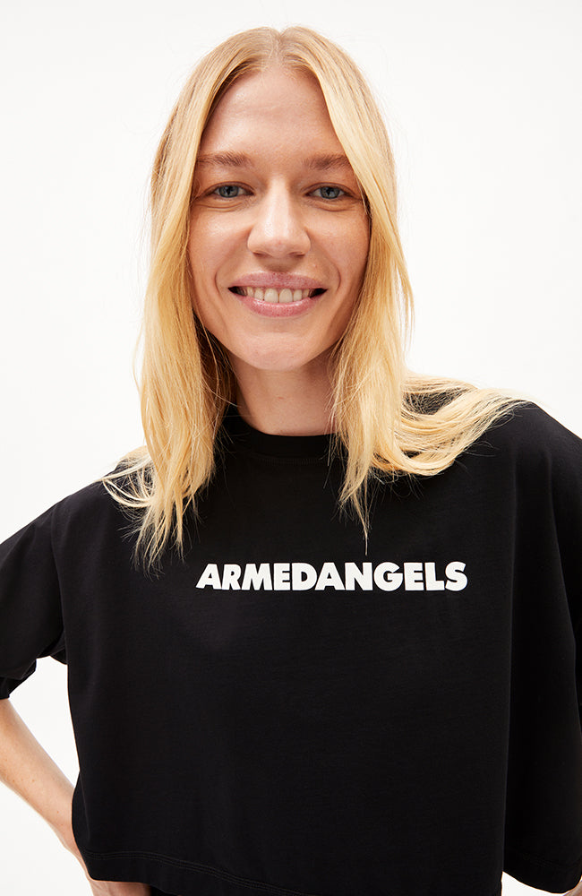ARMEDANGELS Lariaa t-shirt zwart | Sophie Stone