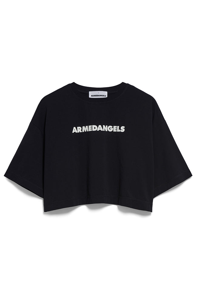 ARMEDANGELS Lariaa t-shirt zwart organic cotton dames | Sophie Stone