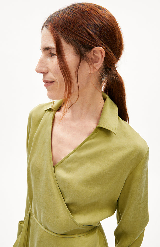 ARMEDANGELS Bejuraa blouse groen van TENCEL voor dames | Sophie Stone