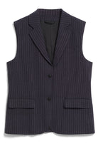 ARMEDANGELS Aavest gilet stripe oat night sky sustainable | Sophie Stone