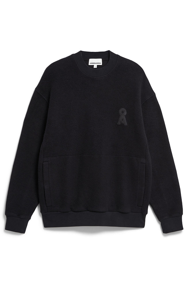 ARMEDANGELS Lomaar sweater black in organic cotton | Sophie Stone