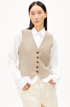 ARMEDANGELS Sineriaa gilet sand stone from lyocell TENCEL ladies | Sophie Stone