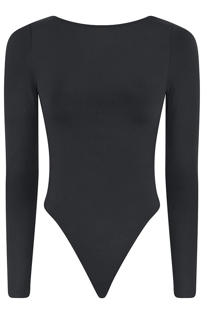 Girlfriend Collective Ava Scoop Back bodysuit black | Sophie Stone