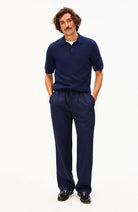 ARMEDANGELS Lukaa linnen broek tinted navy mannen | Sophie Stone