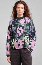 Engagierter Limhamn-Pullover Blumen aus Bio-Baumwolle Damen | Sophie Stone 