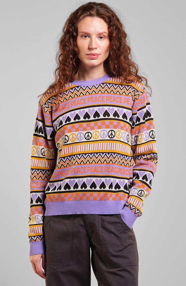 Dedicated Arendal sweater Peace Purple | Sophie Stone