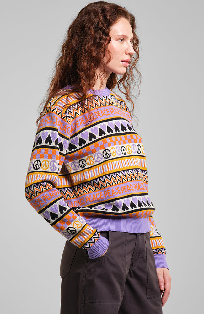 Dedicated Arendal sweater Peace Purple more durable and fair | Sophie Stone