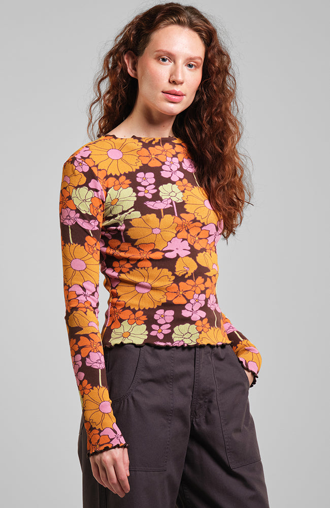 Dedicated Ryd rib top flower organic cotton for women | Sophie Stone