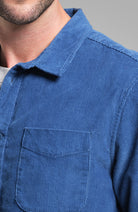 Dedicated Corduroy shirt varberg True Blue from organic cotton | Sophie Stone