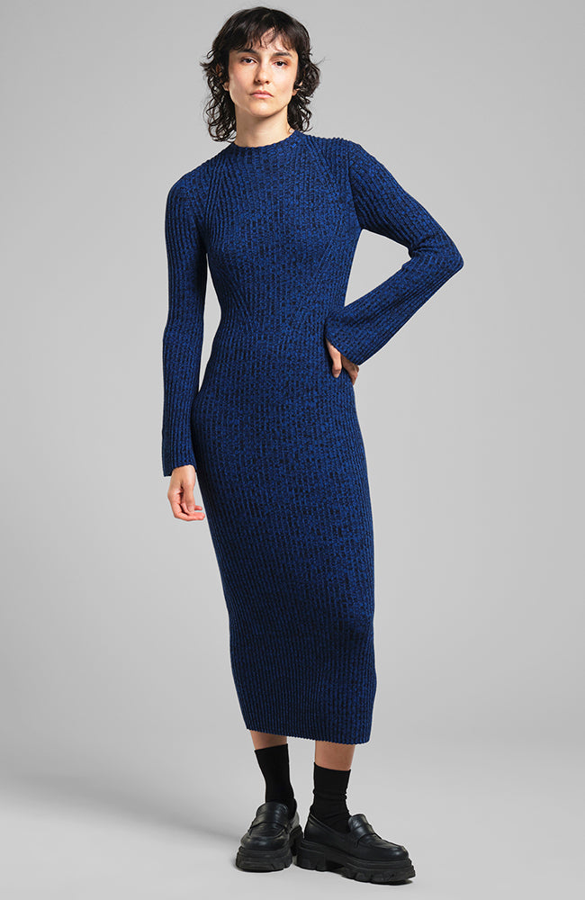 Dedicated Vamlingbo dress blue in organic cotton and lyocell TENCEL for women | Sophie Stone