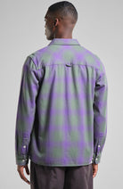 Dedicated Rute shirt shadow check purple organic cotton men | Sophie Stone