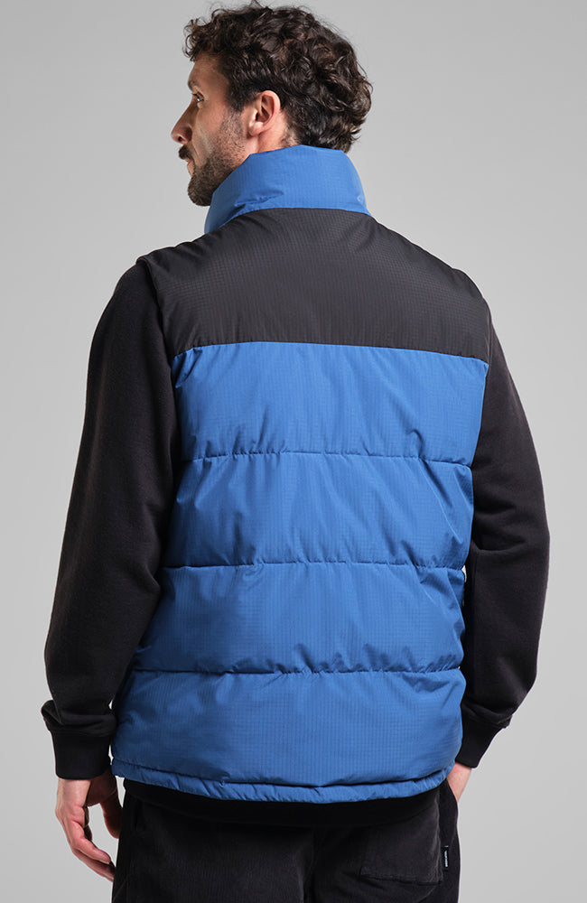 Dedicated Puffer bodywarmer mountains blue | Sophie Stone