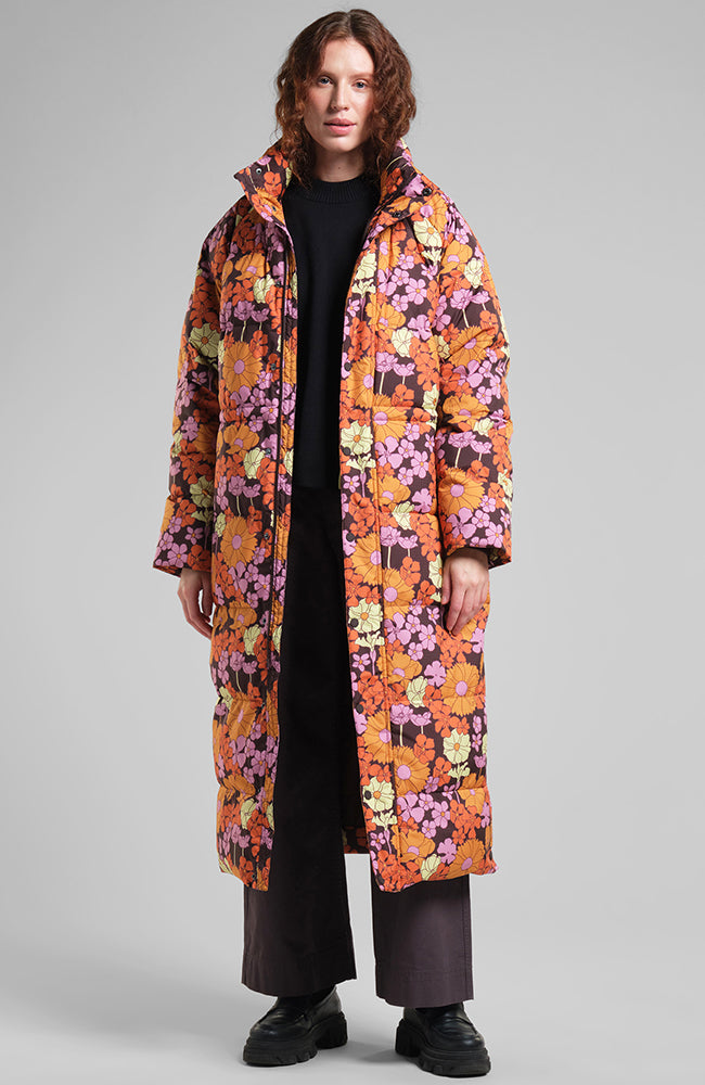 Dedicated Karmas flower power puffer jas van GRS voor dames | Sophie Stone 