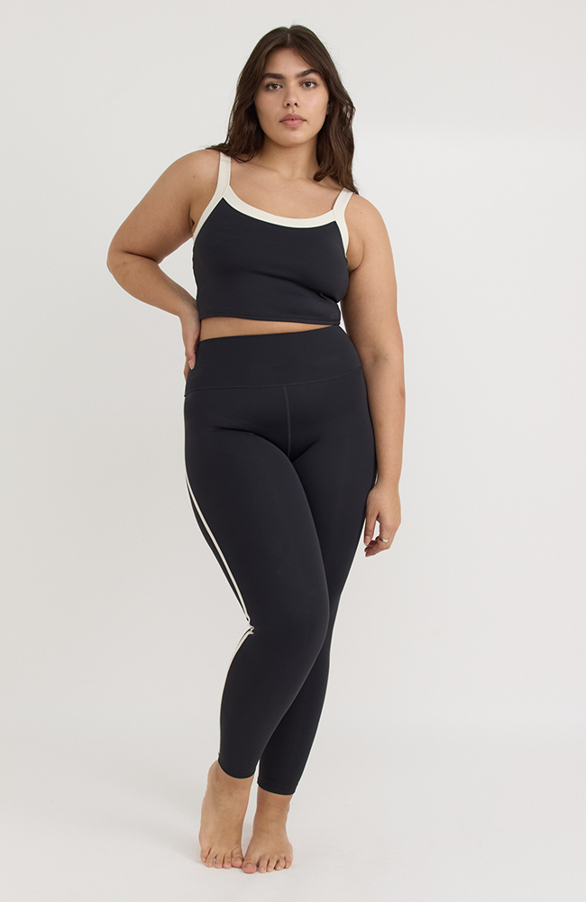 Organic Basics Active flow leggings in black, made from recycled nylon, for women | Sophie Stone