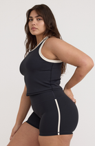 Organic Basics Active flow top black made from recycled nylon for women | Sophie Stone