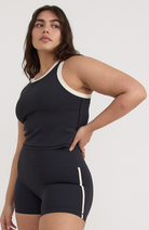Organic Basics Active flow tank top black made from recycled nylon for women | Sophie Stone