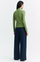 Thinking MU Aine rib coltrui green 100% GOTS bio katoen voor dames | Sophie Stone