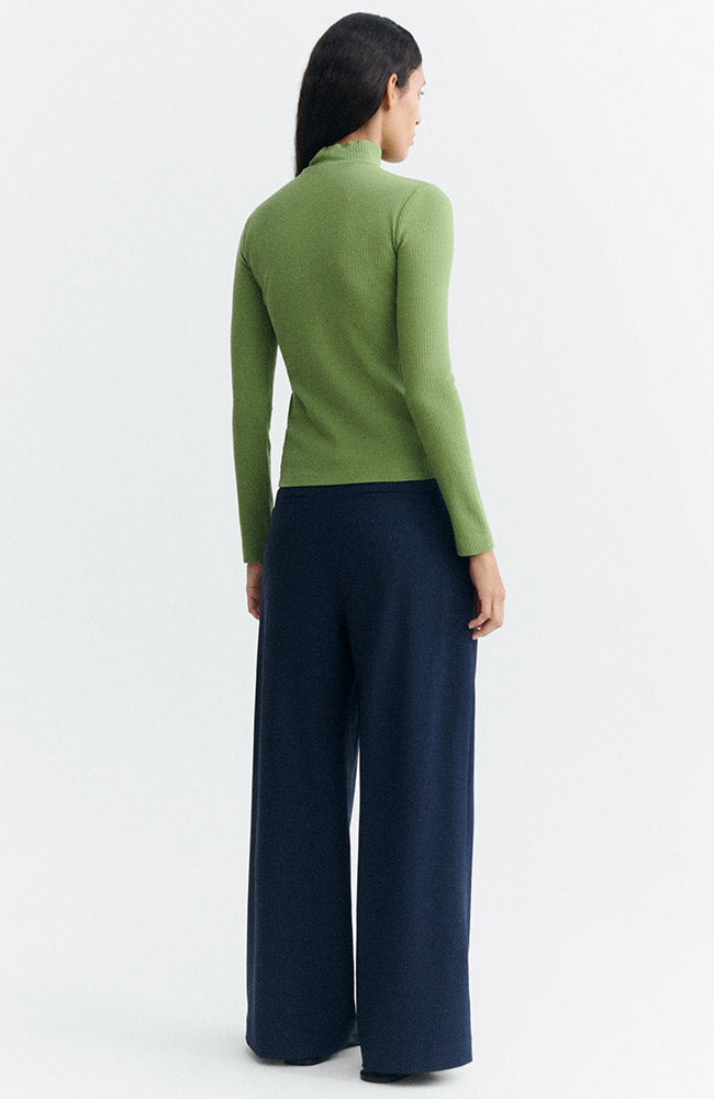 Thinking MU Aine rib coltrui green 100% GOTS bio katoen voor dames | Sophie Stone