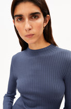 ARMEDANGELS Alaania coltrui blauw van biologisch katoen dames | Sophie Stone