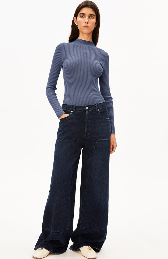 ARMEDANGELS Alaania coltrui blauw van bio katoen vrouw | Sophie Stone