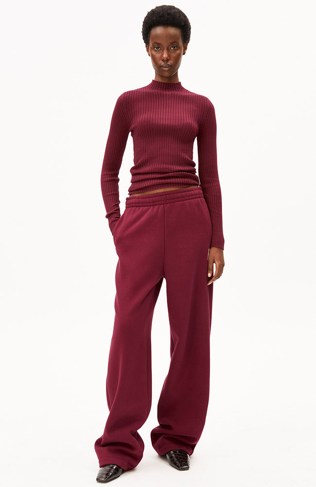 ARMEDANGELS Alaania coltrui rood van biologisch katoen dames | Sophie Stone