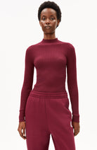 ARMEDANGELS Alaania coltrui rood van bio katoen dames | Sophie Stone