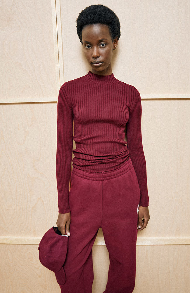 ARMEDANGELS Alaania coltrui velvet red van bio katoen vrouw | Sophie Stone