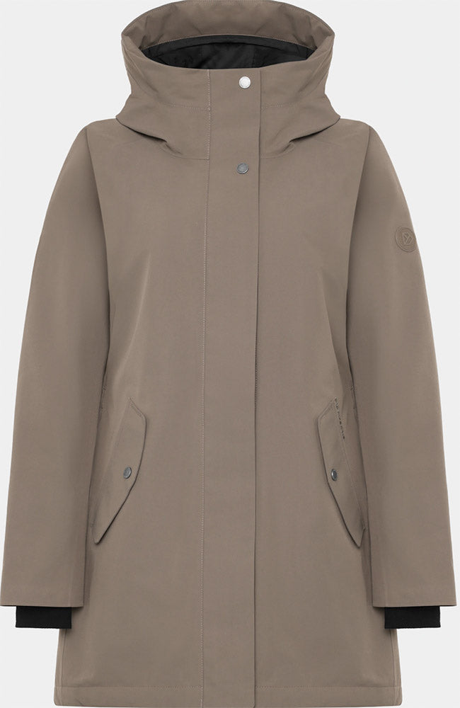 DIDRIKSONS Alana parka jas ash brown voor dames | Sophie Stone