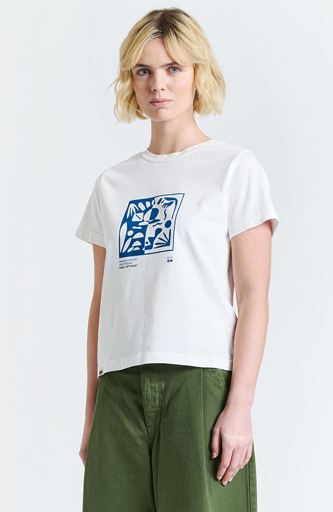 NEW OPTIMIST Alk t-shirt white from organic cotton | Sophie Stone