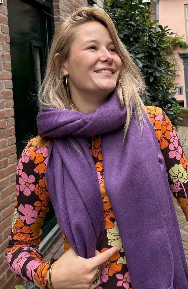 Alpaca Loca Scarf amethyst purple durable | Sophie Stone