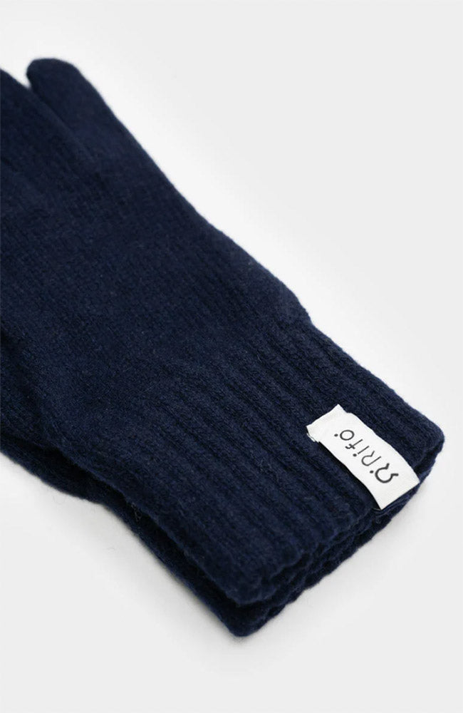 RIFO Anita handschoenen blauw van 95% gerecycled kasjmier en wol uniseks | Sophie Stone