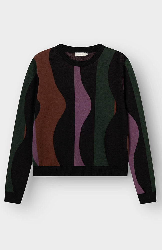 Dedicated Limhamn trui wavy multi stripe biologisch katoen vrouwen | Sophie Stone 
