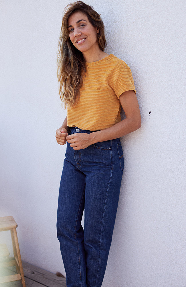 TWOTHIRDS Ariadna shirt mustard van biologisch katoen | Sophie Stone