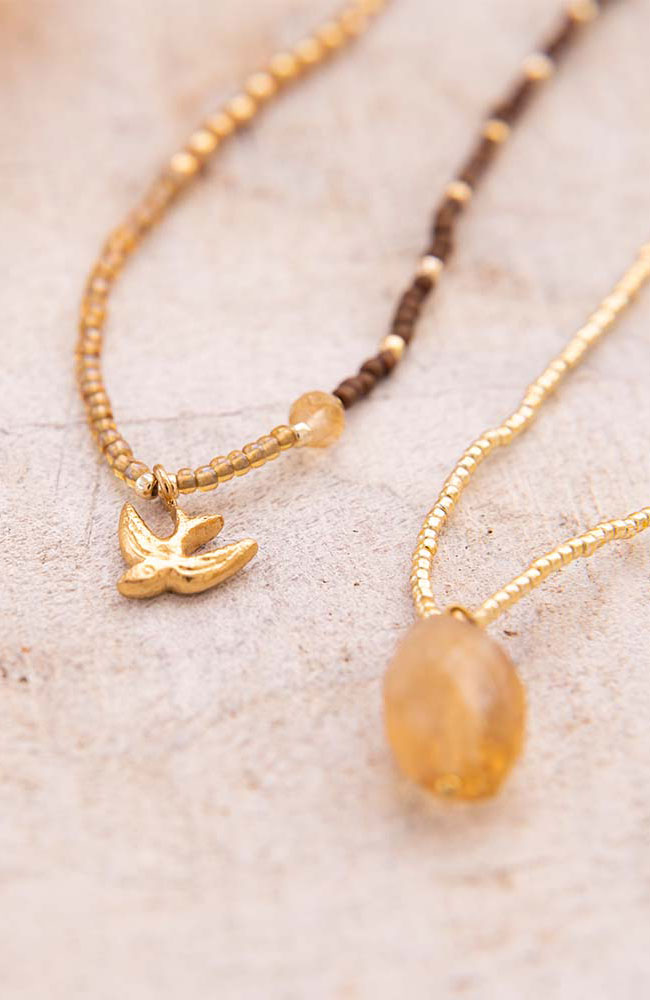 A Beautiful Story Feel citrine ketting | Sophie Stone