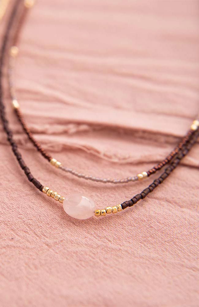 A Beautiful Story Devotion Rose Quartz Necklace van duurzame materialen | Sophie Stone