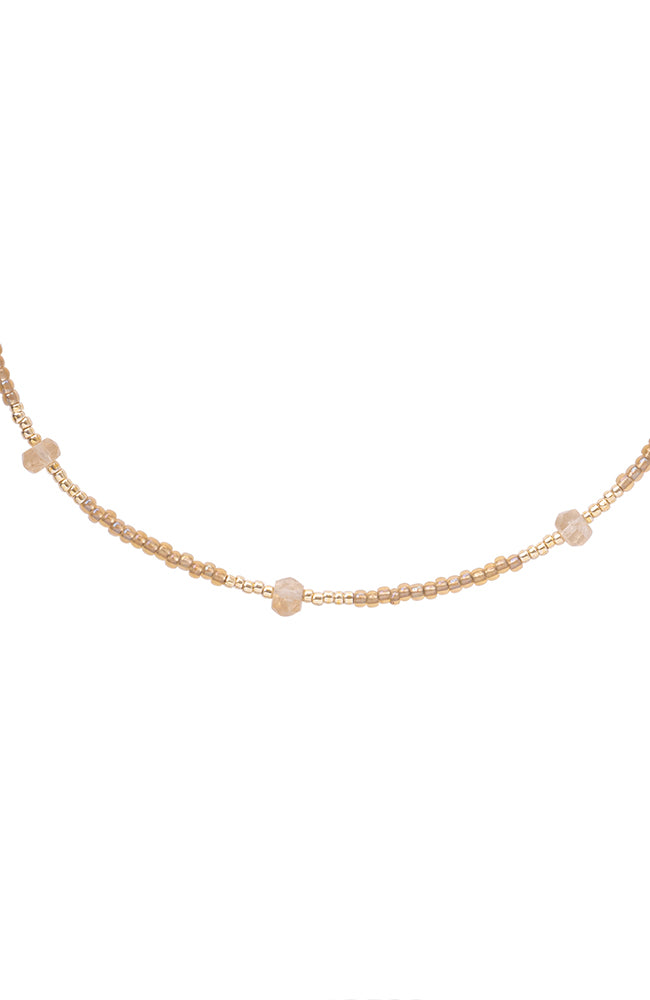 A Beautiful Story Brightly Citrine Necklace van duurzaam messing | Sophie Stone