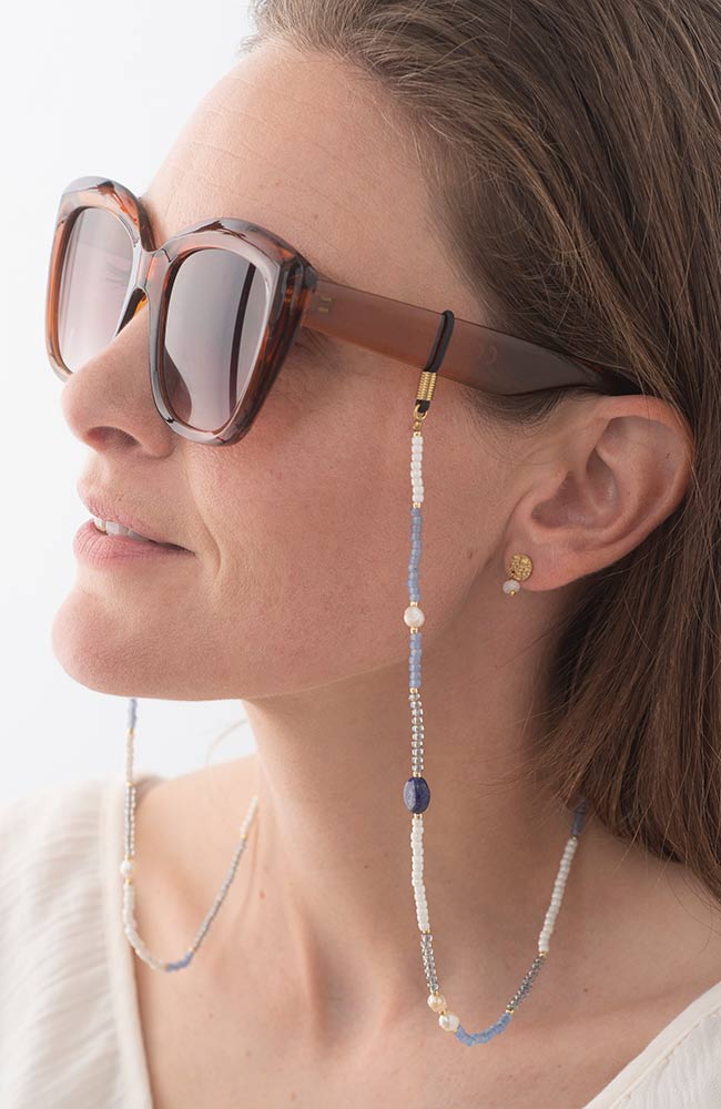 A Beautiful Story Midsummer Lapis Lazuli GC Glasses Cord fair trade | Sophie Stone