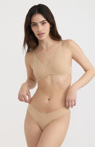 Organic Basics Bare thong hazelnut made of recycled nylon | Sophie Stone