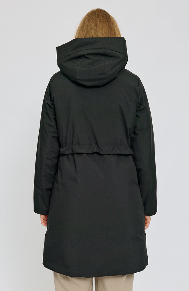 MAZINE Basic padded parka black recycled polyester for women | Sophie Stone