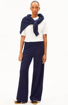 ARMEDANGELS Jersey wide leg broek blauw 82% ECOVERO voor vrouw | Sophie Stone