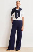 ARMEDANGELS Jersey wide leg broek blauw 82% ECOVERO voor dames | Sophie Stone
