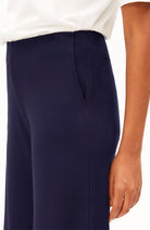 ARMEDANGELS Jersey wide leg broek tinted navy  82% ECOVERO voor dames | Sophie Stone