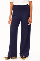 ARMEDANGELS Jersey wide leg broek blauw 82% ECOVERO viscose voor dames | Sophie Stone