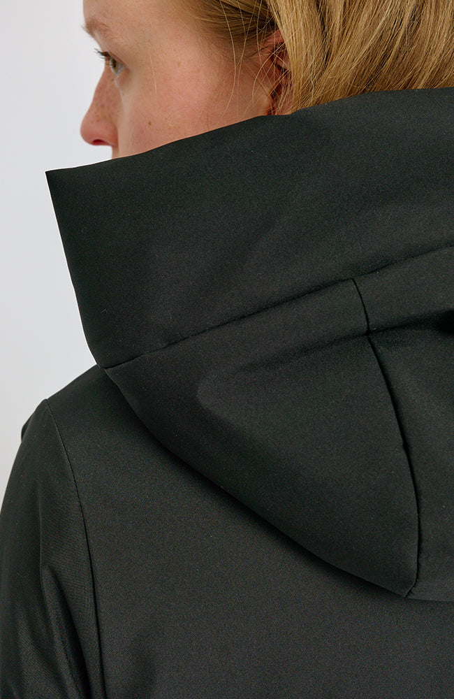 MAZINE Basic padded parka black recycled polyester woman | Sophie Stone